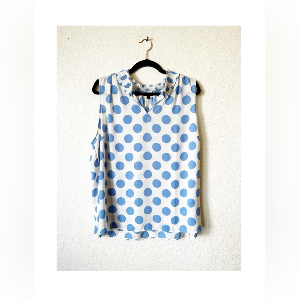 Plus Talbots Retro Polka Dot Blouse Office 2X Petite